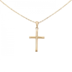 K18YG Dây chuyền hình chữ thập - Hàng hiệu Chính hãng