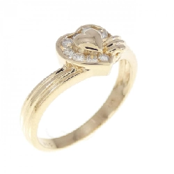 Nhẫn kim cương hình trái tim K18YG 0.13CT