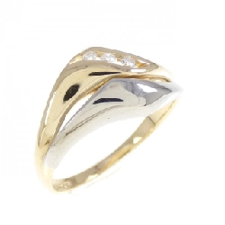 Nhẫn kim cương K18YG/PT900 0.04CT