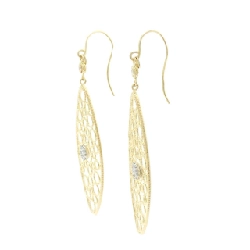 Bông tai kim cương 750YG/750WG - Hàng hiệu Authentic 870175