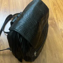 Balo nữ 24x32x11 da mộc khắc 2hand 992664