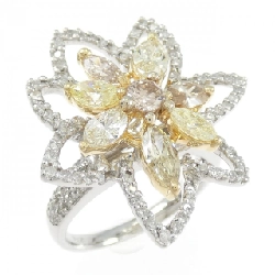 Nhẫn kim cương hoa K18WG/K18YG 2.30CT