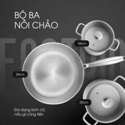 Bộ nồi chảo Kalite Eco Trio 🍳 chống dính siêu bền – nấu ngon chuẩn nhà hàng 708827