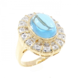 Nhẫn Blue Topaz 750YG/750WG - Hàng hiệu Chính hãng
