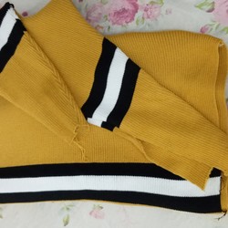 Áo len nữ màu vàng sọc 69392