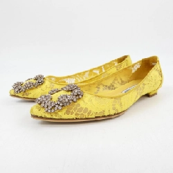 Giày flat lace HANGISIFLAT của MANOLO BLAHNIK - Hàng hiệu Authentic 829725