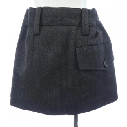 Chân váy mini bằng len Chevron PRADA P132ZG SOOO 17YU - Hàng hiệu Chính hãng 809079