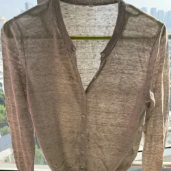 Combo 3 áo cardigan linen của MUJI 1025639