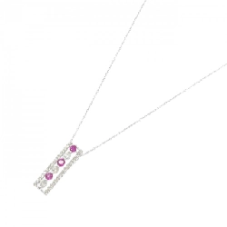 K18WG Dây chuyền Ruby 0.52CT - Hàng hiệu Chính hãng 860966