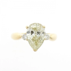 Nhẫn Kim Cương K18YG 1.519CT VLY SI1 Hình Giọt Nước - Hàng hiệu Chính Hãng 874086