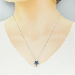 K18WG Dây chuyền hình trái tim đá Blue Topaz 2.50CT - Hàng hiệu Chính hãng 858923