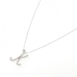 K18WG Chữ cái K Dây chuyền kim cương 0.20CT - Hàng hiệu Chính hãng 866709