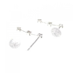 K18WG Bông tai kim cương ba viên 0.08CT - Hàng hiệu Chính hãng 863874