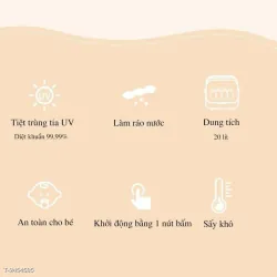 MÁY TIỆT TRÙNG VÀ SẤY KHÔ BÌNH SỮA UV MOREFAST DUNG TÍCH LỚN, TIỆT TRÙNG  1029839