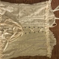 Áo Corset Be Siết Eo Phong cách nàng thơ TẶNG KÈM Áo khoác lụa màu be  1003887