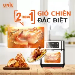 Nồi chiên không dầu UNIE UE-1000 12L, 14 chế độ nấu, bảng điều khiển cảm ứng một chạm 578129