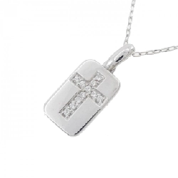 K18WG Dây chuyền kim cương chéo 0.10CT - Hàng hiệu Chính hãng 861815