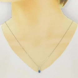 Dây chuyền aquamarine PT900/PT850 0.92CT - Hàng hiệu Authentic 862353