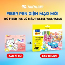 Bút lông màu Fiber Pen 20 màu Pastel Thiên Long Colokit SWM-C008 an toàn rửa được 178097