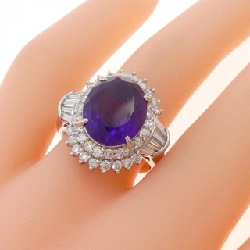 Nhẫn Amethyst PT900 4.57CT - Hàng hiệu Chính hãng 851876
