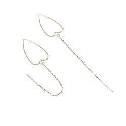 K18YG Bông tai hình trái tim - Hàng hiệu Chính hãng 871910