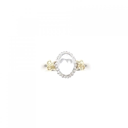 Nhẫn Ribbon Blue Topaz 750YG/PT900 - Hàng hiệu Authentic 850763