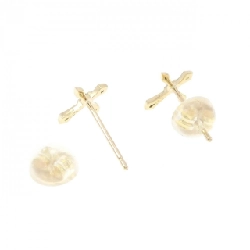 K18YG Bông tai kim cương chéo 0.02CT - Hàng hiệu Chính hãng 867033