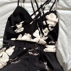 Đầm đi biển dây chéo lưng, chất vải mát 603236