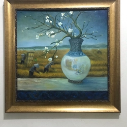 Tranh sơn dầu (60cm x 60cm) kèm khung