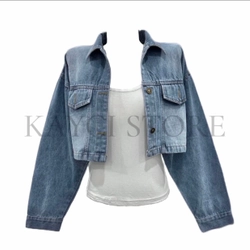 Áo khoác croptop jean 273428