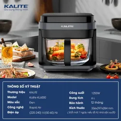 🔥 Nồi chiên KALITE KL6000 – Công suất mạnh, làm nóng siêu tốc! 718050