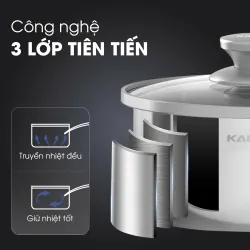Quánh inox Kalite KSP1601 16cm 3 lớp inox 304 cao cấp, an toàn bền đẹp mới 100% chính hãng 574417