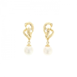 K18YG Bông tai ngọc trai Akoya 7.7mm - Hàng hiệu Chính hãng