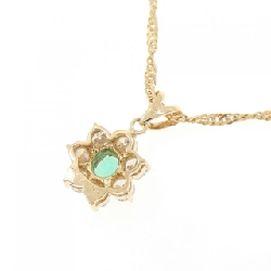 K18YG Dây chuyền Ngọc lục bảo 0.32CT - Hàng hiệu Chính hãng 856591