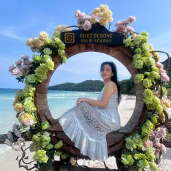 Váy maxi nữ ren màu trắng phù hợp đi biển 901580