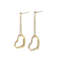 K18YG Bông tai hình trái tim - Hàng hiệu Chính hãng