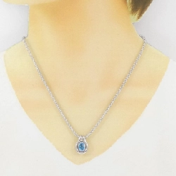 Dây chuyền Blue Topaz 750WG - Hàng hiệu Chính hãng 861749