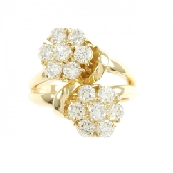 Nhẫn kim cương hoa K18YG 1.09CT 668084