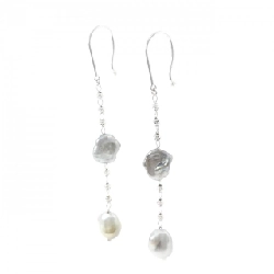 K18WG Bông tai ngọc trai đen - Hàng hiệu Chính hãng 866185