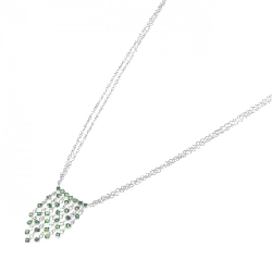 Dây chuyền Garnet Xanh 750WG 0.89CT - Hàng hiệu Chính hãng 859488