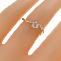 Nhẫn Aquamarine Hình Trái Tim K18YG - Hàng hiệu Chính Hãng 852665