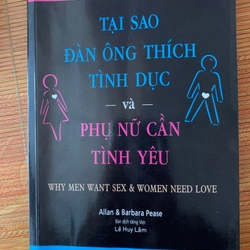 sách Tại Sao Đàn Ông Thích Tình Dục và Phụ Nữ Cần Tình Yêu _ 90% new