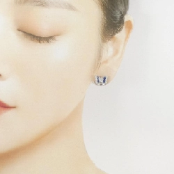 K18WG Bướm Sapphire Bông Tai - Hàng hiệu Chính hãng 867387