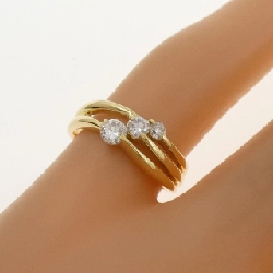 Nhẫn pinky kim cương K18YG 0.21CT 669634