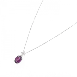 K18WG Đá Garnet Dây Chuyền - Hàng hiệu Chính hãng 860220