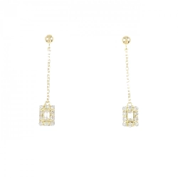 K18YG Bông tai kim cương 0.20CT - Hàng hiệu Chính hãng