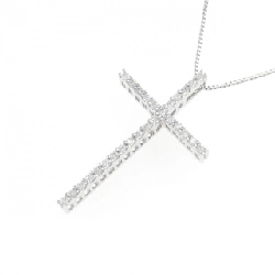 K18WG Dây chuyền kim cương chéo 0.20CT - Hàng hiệu Chính hãng 857802