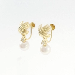 Bông tai ngọc trai Akoya K18YG 6.6mm - Hàng hiệu chính hãng 877845