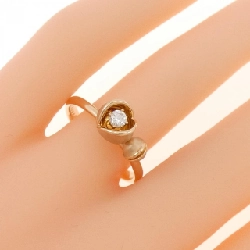 Nhẫn kim cương hoa K18PG 0.096CT - Hàng hiệu Authentic 849650