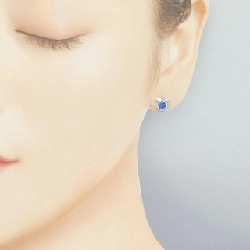 K14WG Heart Synthetic Quartz Earrings - Hàng hiệu Authentic 867383